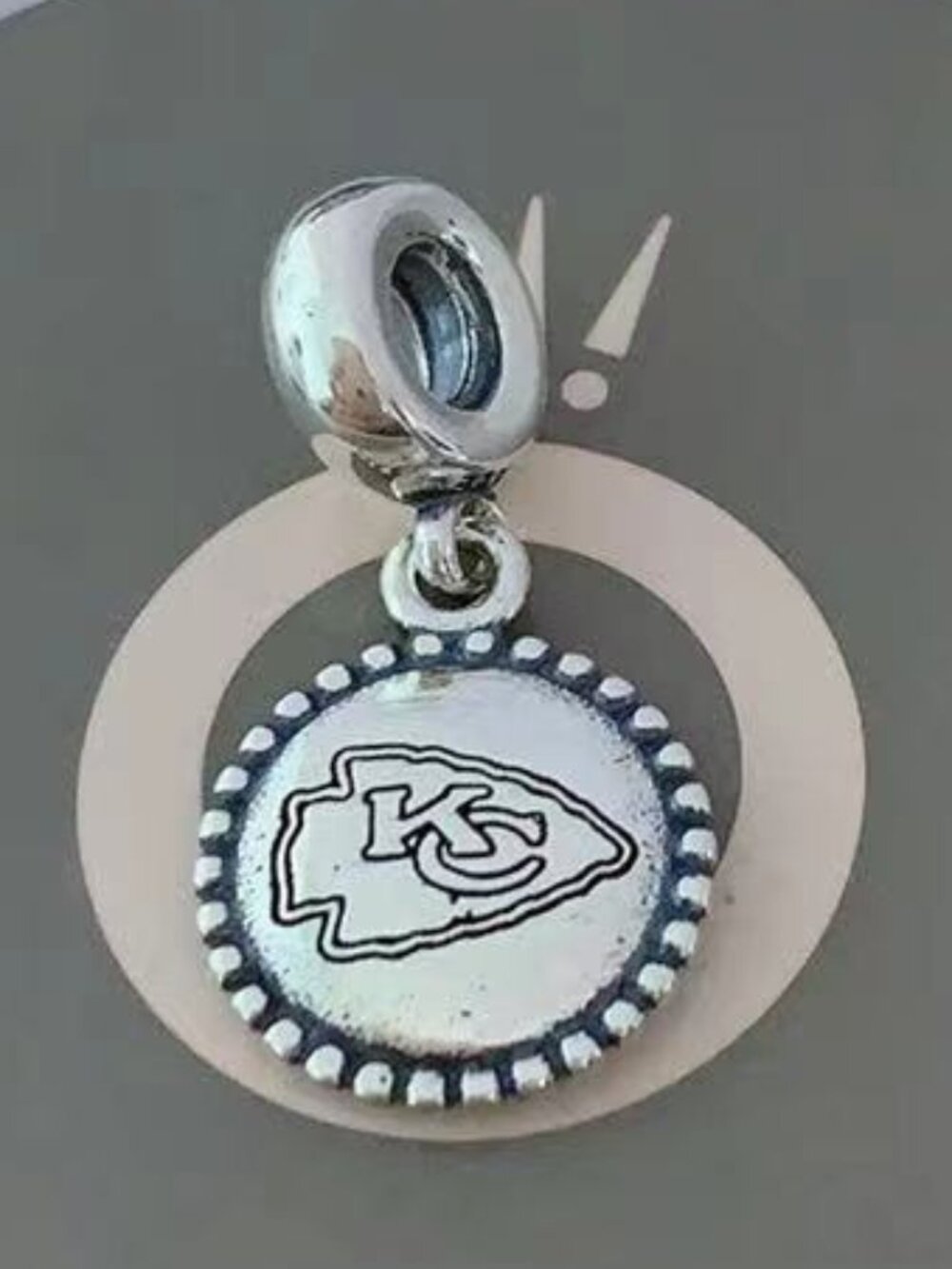 Pandora Kansas City Chiefs Football Arrowhead Dangle Charm
